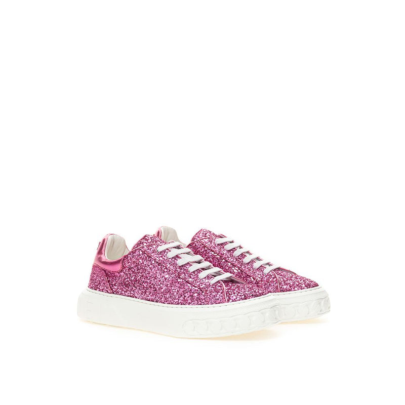 Fuchsia Elegance Leather Sneakers Casadei