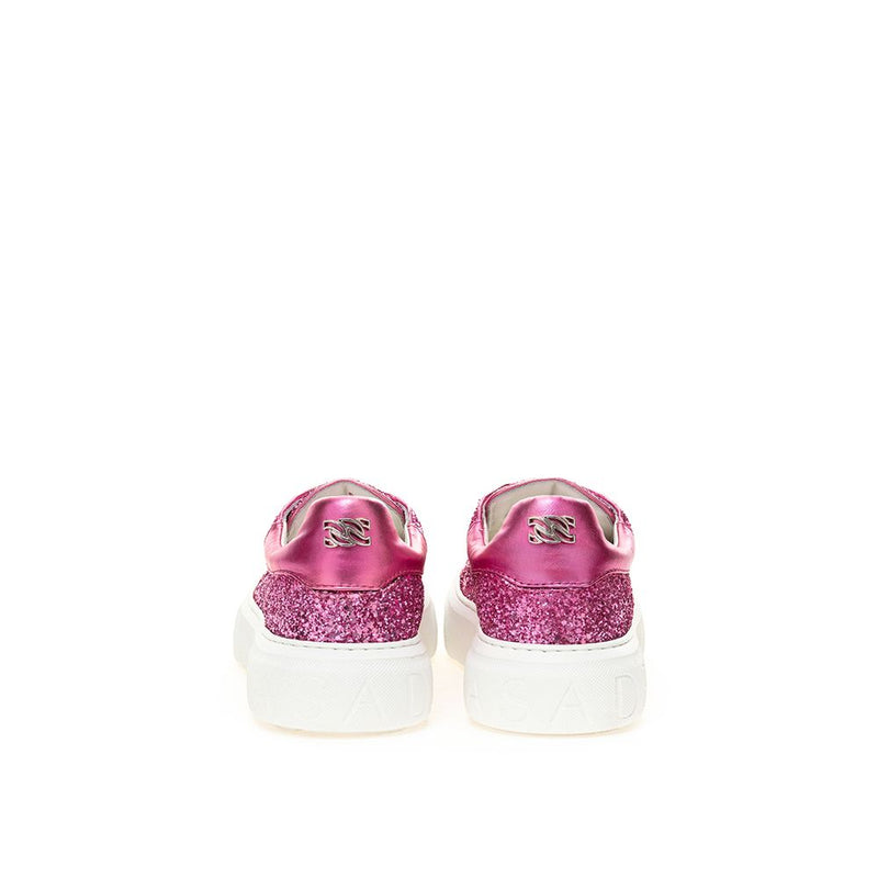 Fuchsia Elegance Leather Sneakers Casadei