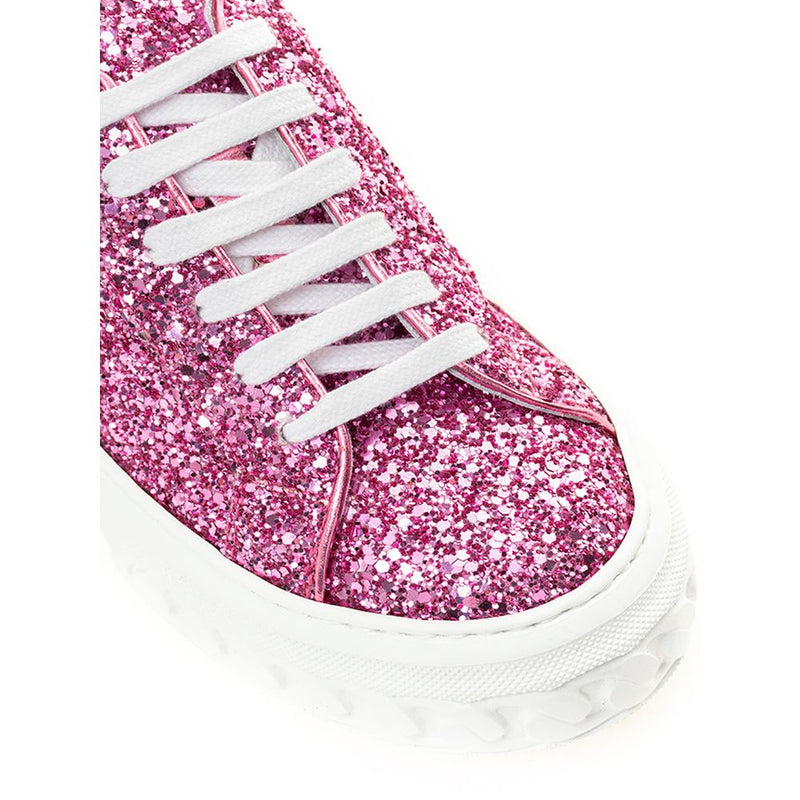 Fuchsia Elegance Leather Sneakers Casadei