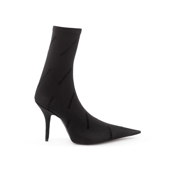 Elegant Black Spandex Statement Boots Balenciaga