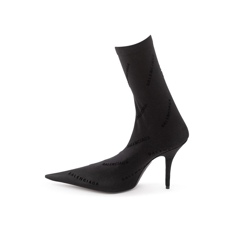 Elegant Black Spandex Statement Boots Balenciaga