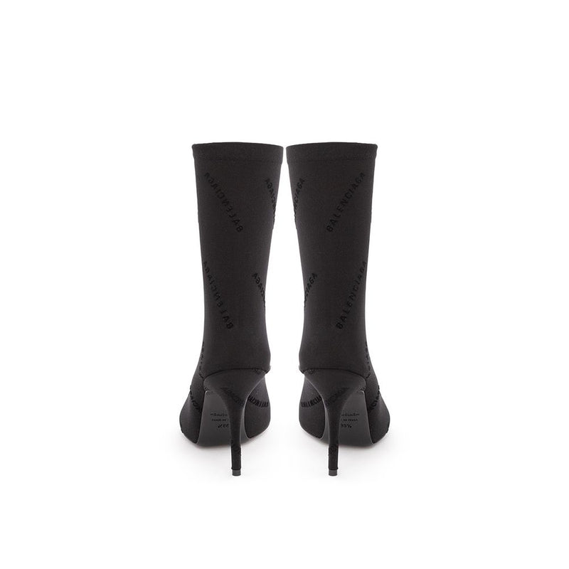 Elegant Black Spandex Statement Boots Balenciaga