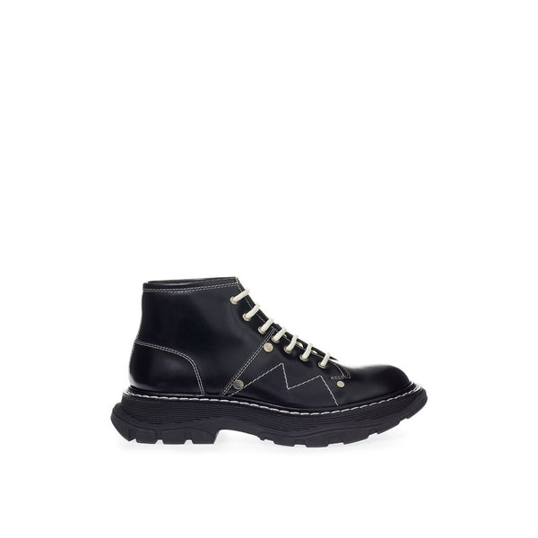 Elegant Black Leather Boots Alexander McQueen