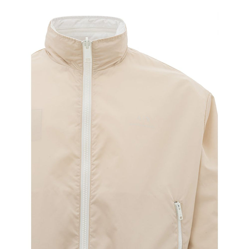 Beige Polyamide Jacket for the Modern Man Armani Exchange