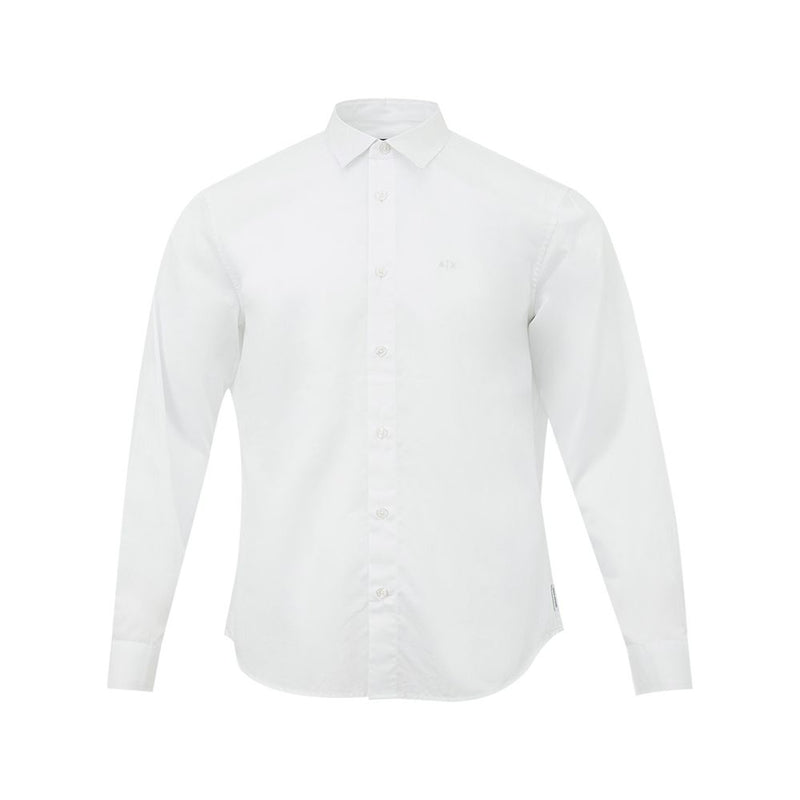 Elegant White Cotton Shirt for Men Armani Exchange