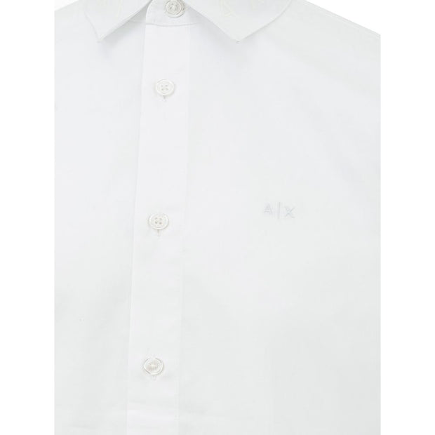 Elegant White Cotton Shirt for Men Armani Exchange