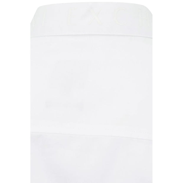 Elegant White Cotton Shirt for Men Armani Exchange