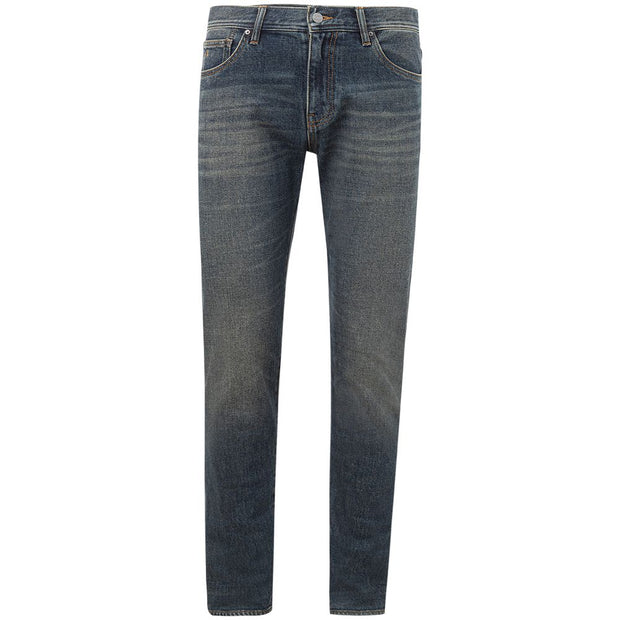 Elevated Blue Cotton Denim Armani Exchange