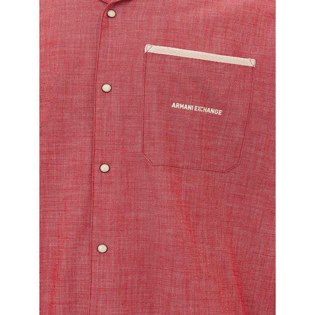 Crimson Cotton Classic Men's Shirt Armani Exchange