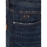 Chic Blue Cotton Trousers for Modern Men Armani Exchange