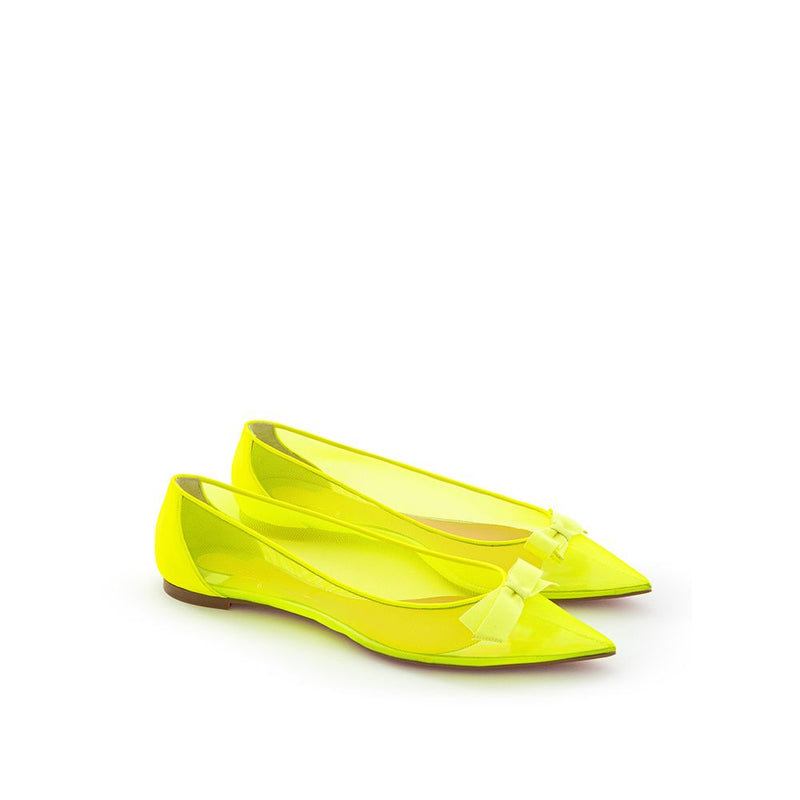 Sunshine Yellow Mesh Flat Elegance Christian Louboutin