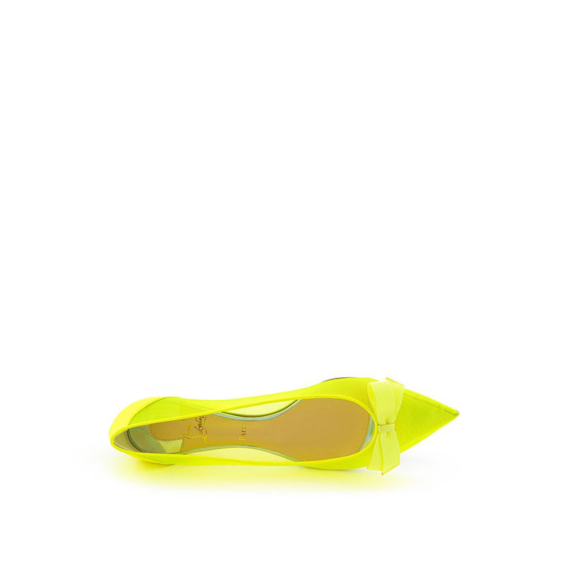 Sunshine Yellow Mesh Flat Elegance Christian Louboutin