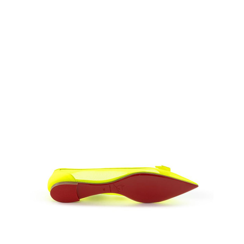 Sunshine Yellow Mesh Flat Elegance Christian Louboutin