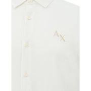 Elegant White Organic Cotton Shirt Armani Exchange