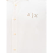 Elegant White Viscose Shirt for Men Armani Exchange