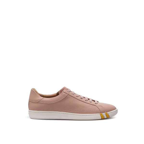 Elegant Pink Cotton Leather Sneakers Bally