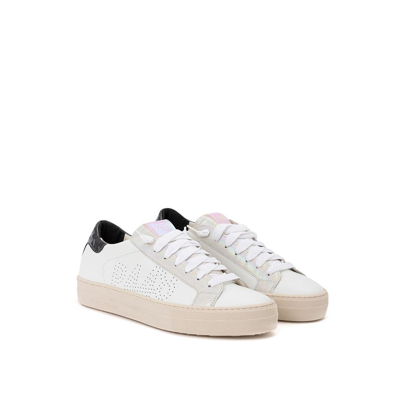 Elevate Your Sneaker Game with All-White Italian Leather Kicks P448