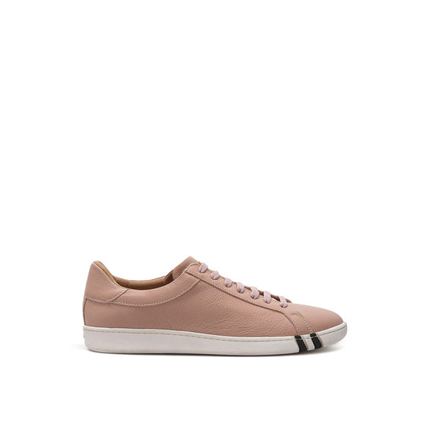 Elegant Pink Leather Sneakers for Women Bally