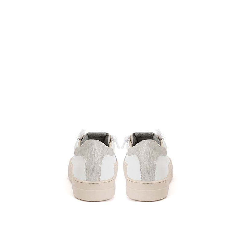 Elegant White Leather Sneakers P448