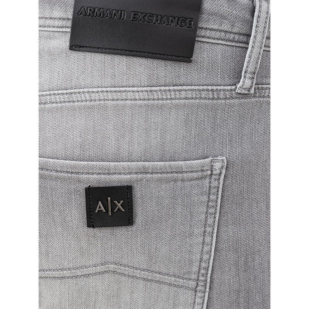 Sleek Gray Cotton Denim Essentials Armani Exchange