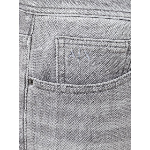 Sleek Gray Cotton Denim Essentials Armani Exchange