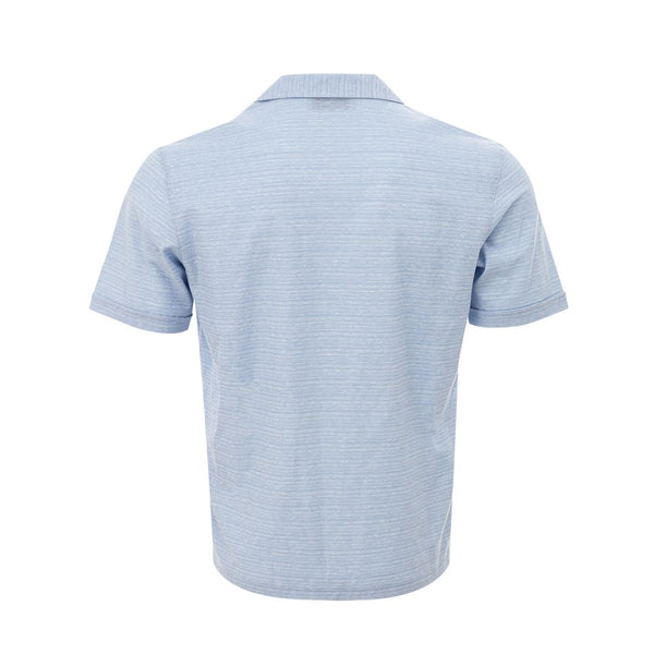 Elegant Light Blue Linen-Cotton Men's Shirt Gran Sasso