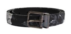 Elegant Floral Patterned Men's Luxury Belt Dolce & Gabbana