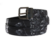 Elegant Floral Patterned Men's Luxury Belt Dolce & Gabbana