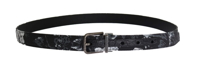 Elegant Floral Patterned Men's Luxury Belt Dolce & Gabbana