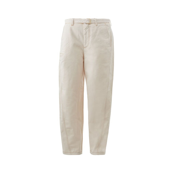 Beige Cotton Chic Trousers Emporio Armani