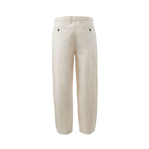 Beige Cotton Chic Trousers Emporio Armani