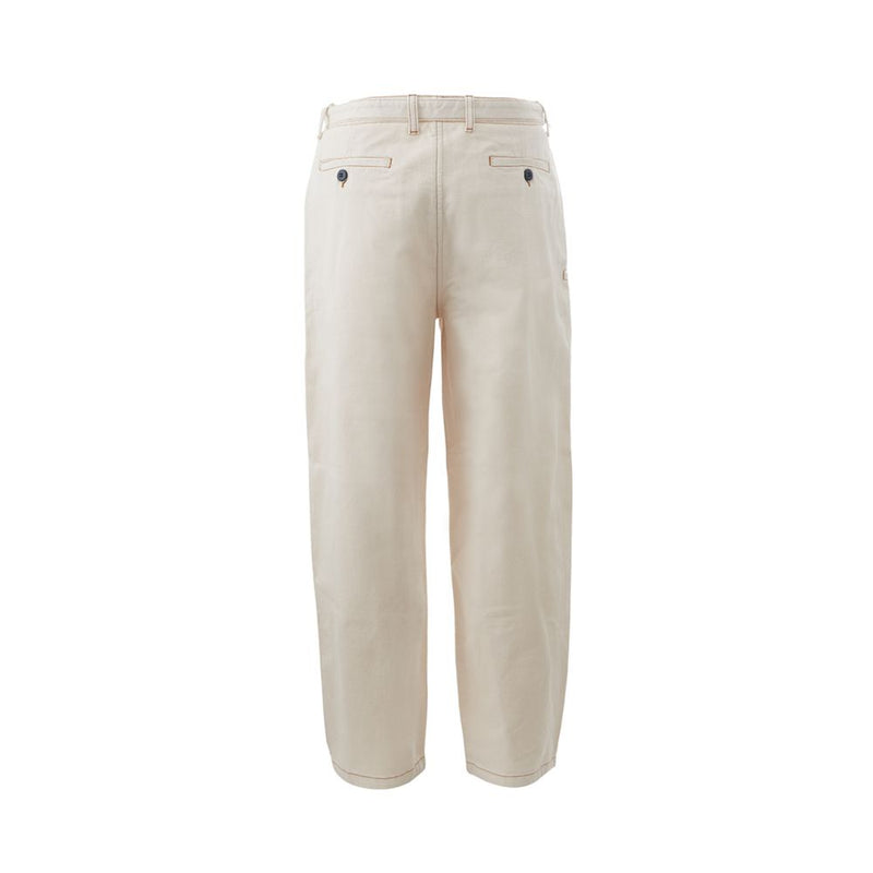 Beige Cotton Chic Trousers Emporio Armani