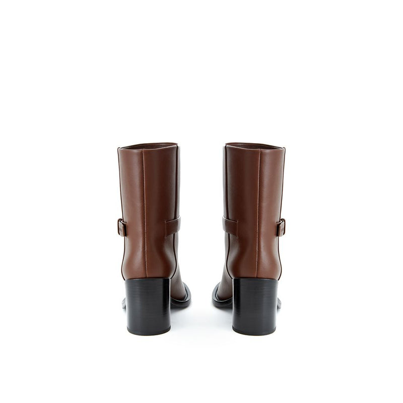 Brown Leather Boot Burberry