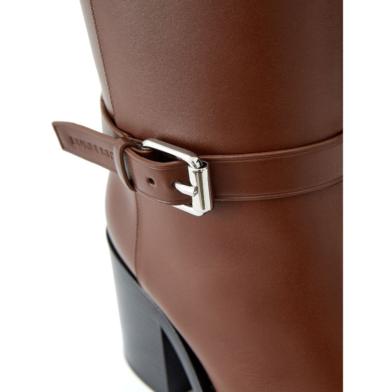 Brown Leather Boot Burberry