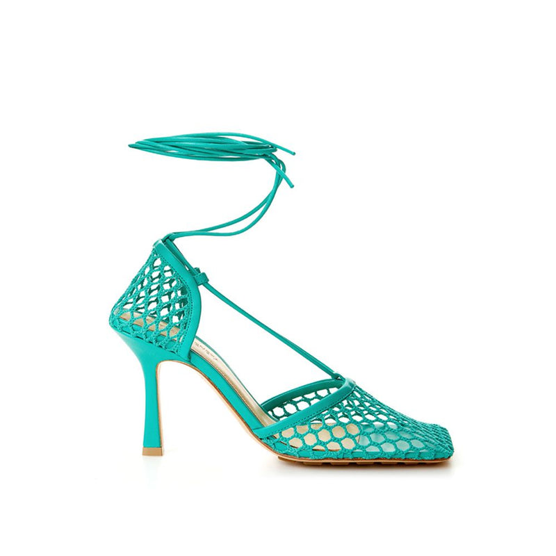 Green Cotton Leather Sandal Bottega Veneta