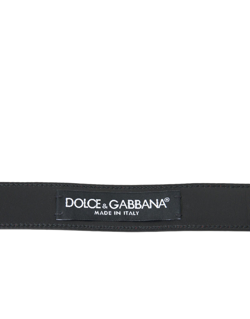 Red Leather Silver Metal Buckle Belt Men Dolce & Gabbana