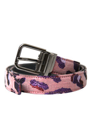 Multicolor Jacquard Leather Metal Buckle Belt Dolce & Gabbana