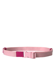 Pink Canvas Stretch Plastic Buckle Women Belt Dolce & Gabbana