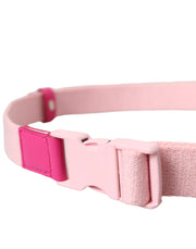 Pink Canvas Stretch Plastic Buckle Women Belt Dolce & Gabbana