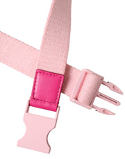 Pink Canvas Stretch Plastic Buckle Women Belt Dolce & Gabbana