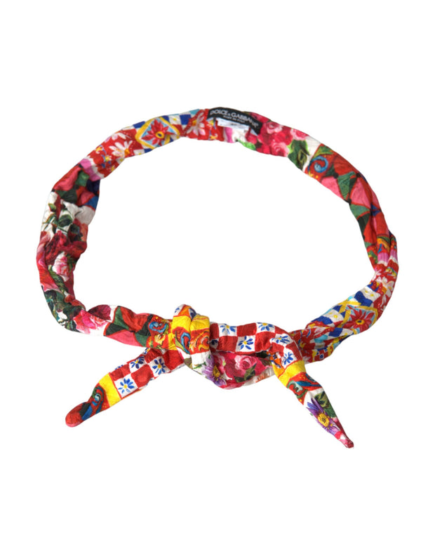 Multicolor Carretto Print Waist Belt Dolce & Gabbana