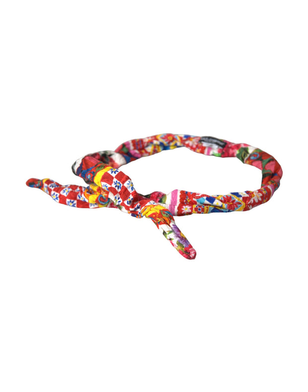 Multicolor Carretto Print Waist Belt Dolce & Gabbana