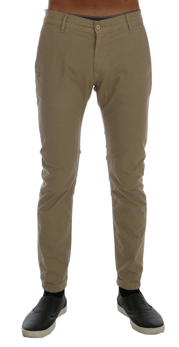 Beige Slim Fit Chinos for Sophisticated Style Daniele Alessandrini