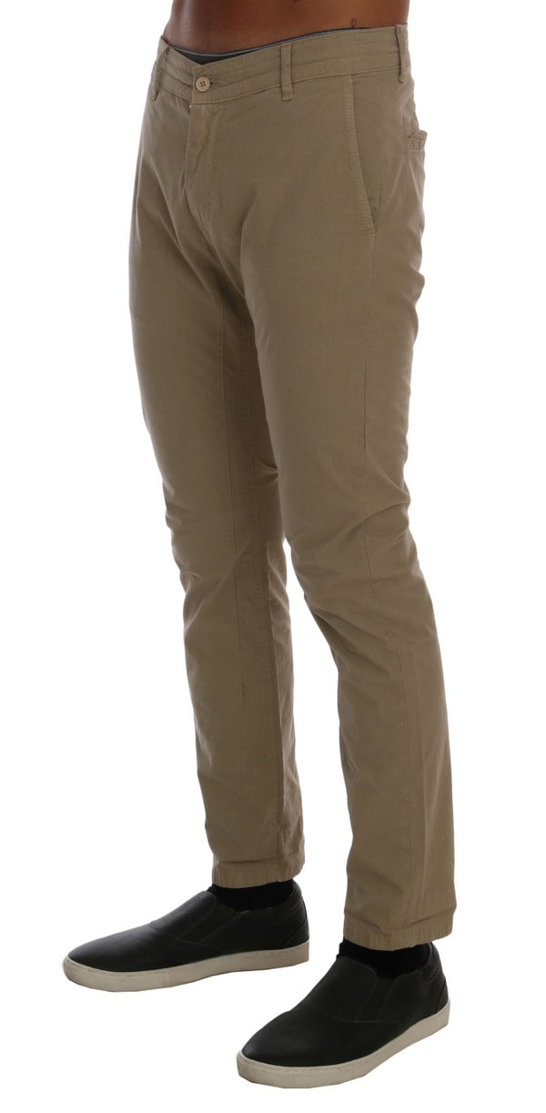 Beige Slim Fit Chinos for Sophisticated Style Daniele Alessandrini