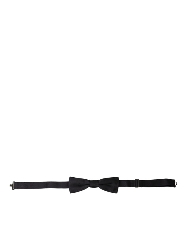 Black Silk Adjustable Neck Men Bow Tie Dolce & Gabbana