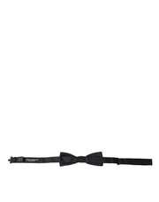 Black Silk Adjustable Neck Men Bow Tie Dolce & Gabbana