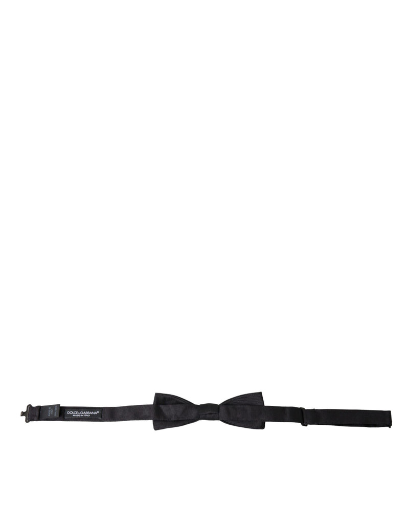 Black Silk Adjustable Neck Men Bow Tie Dolce & Gabbana