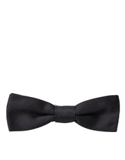 Black Silk Adjustable Neck Men Bow Tie Dolce & Gabbana