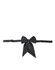 Black Ribbon Silk Adjustable Neck Bow Tie Dolce & Gabbana