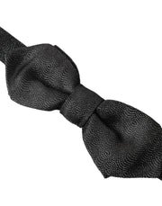 Black Silk Adjustable Neck Men Bow Tie Dolce & Gabbana